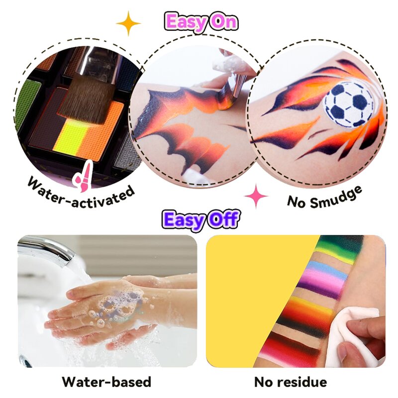 Face Paint Stick - Manufacturer Rainbow Temporary Kids Festival Halloween MOQ