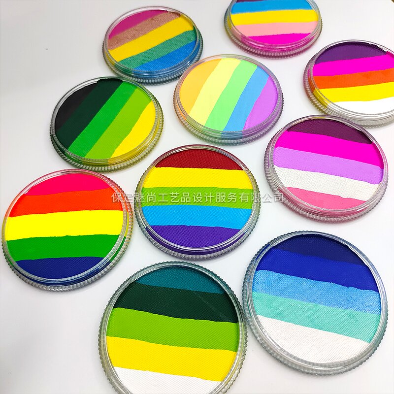 Face Paint Kit - Manufacturer Rainbow Acrylic Split Cake Safety Certified Kids