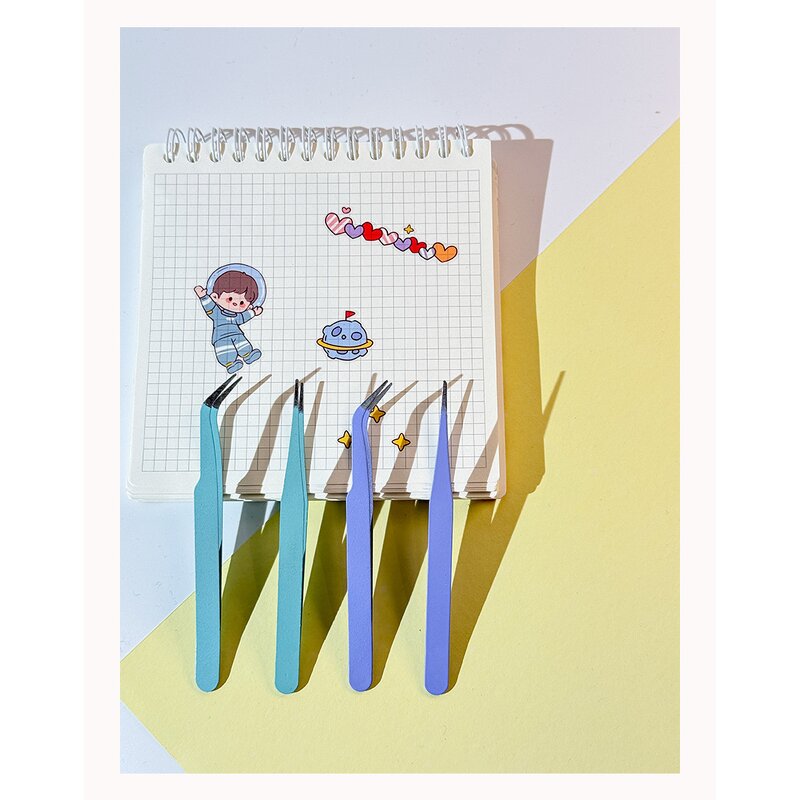 Paper Tape Set - Manufacturer Mei Shang Macaron Color Tweezers 116mm DIY
