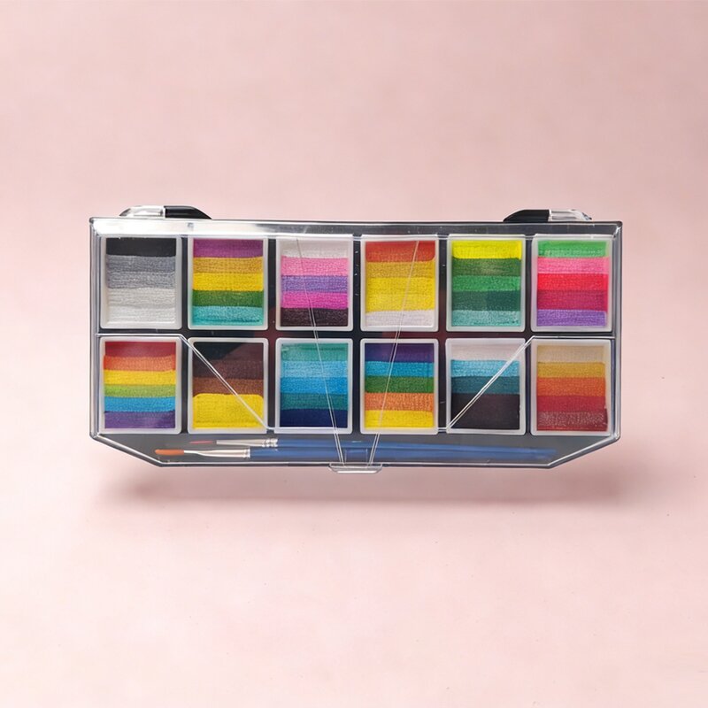 Face Paint Set - Manufacturer Mei Shang Rainbow Water-Based Non-Toxic Kids All Ages