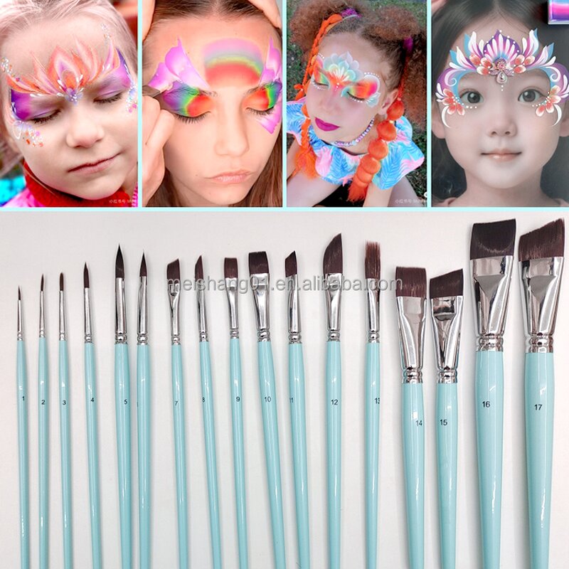 Makeup Brush Kit - Manufacturer 17pcs Custom Logo High Quality Face Body Paint