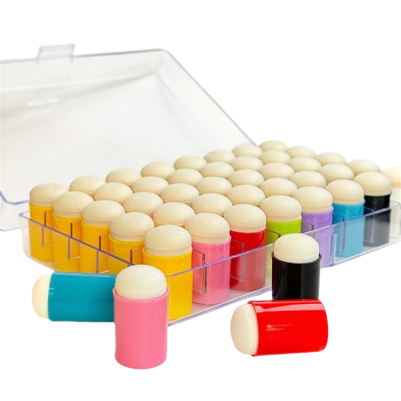 Painting Kit - Manufacturer Finger Paint Foam Daubers Stencil Kids Drawing