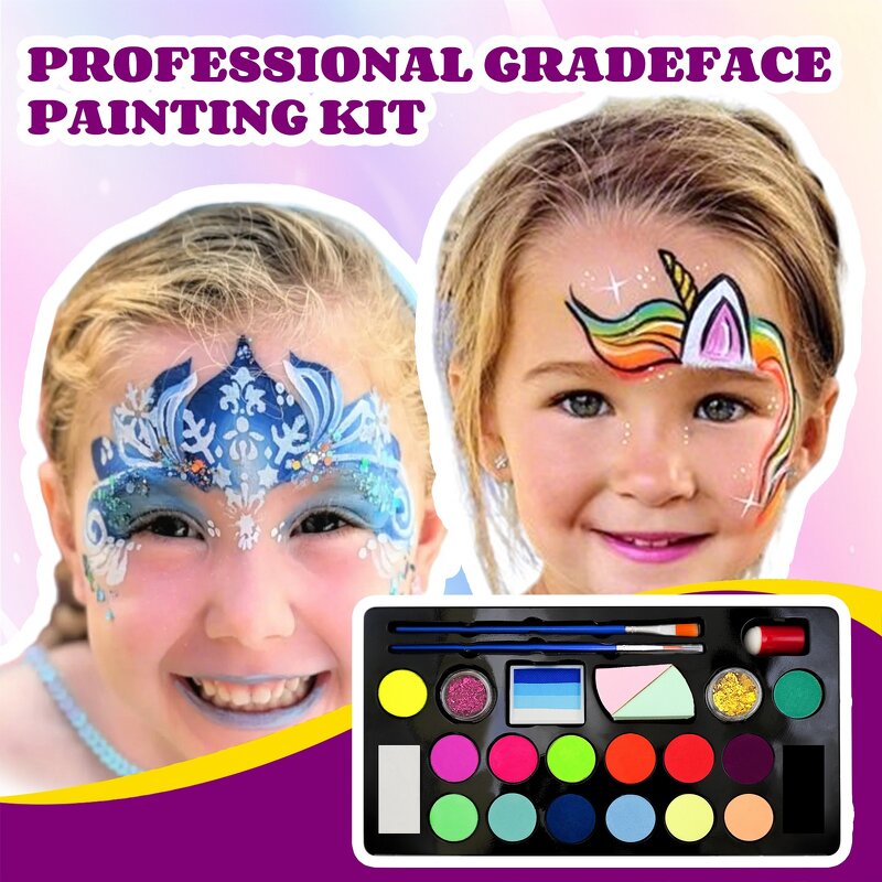 Face Paint Kit - Manufacturer DIY Kids Halloween Quick Dry Easy Clean Bright