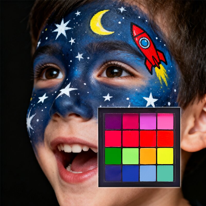 Face Paint Kit - Manufacturer 16 Color Plant EN71 Certified Kids Halloween