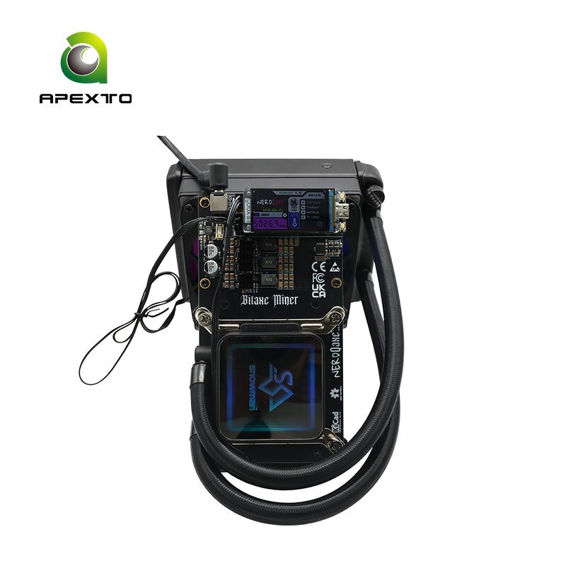 Bitcoin Miner - Manufacturer NerdMiner NerdQaxe+ Hydro 4.8T 75W Solo BTC W/ Power Supply