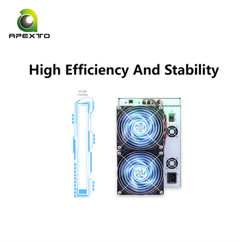Bitcoin Miner - Manufacturer Canaan Avalon A1446 136Th/s 3400W SHA-256 ASIC Crypto