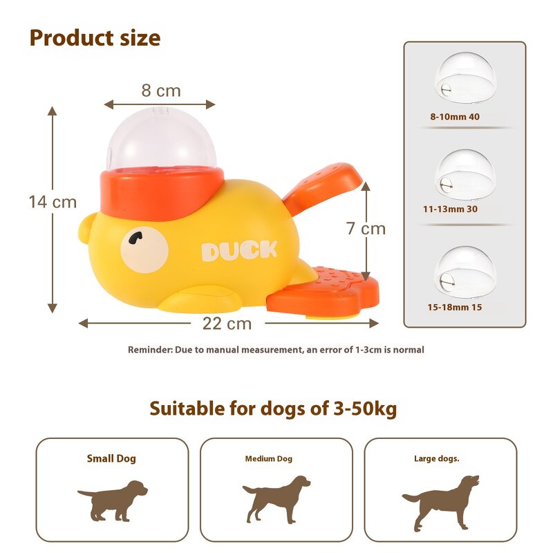 Pet Feeder - Manufacturer Small Yellow Duck Interactive Automatic Leak Proof Training