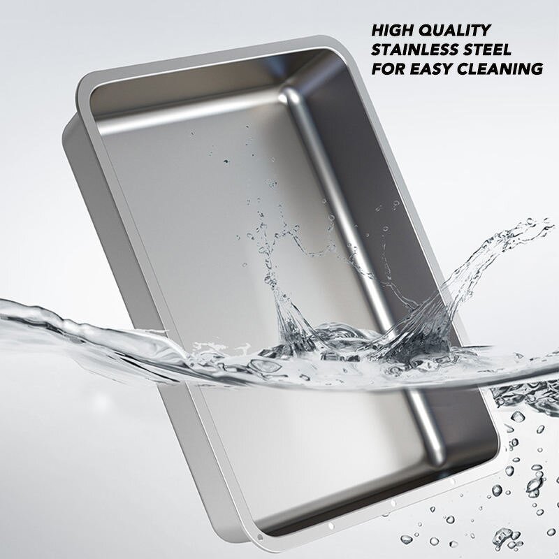 Cat Litter Box - Manufacturer Fully Enclosed Stainless Steel Foldable Removable Drawer