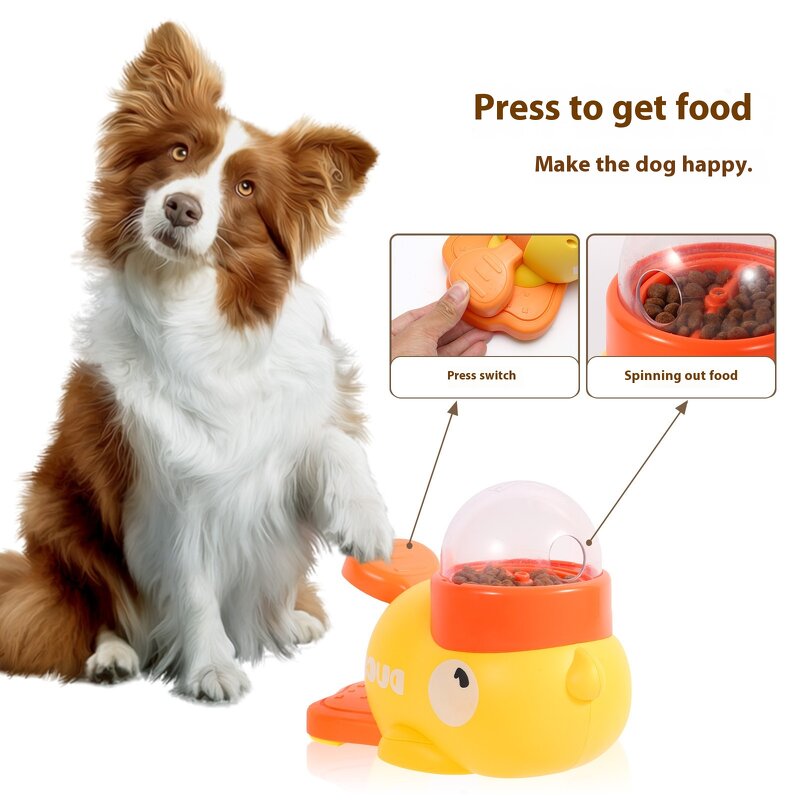 Pet Feeder - Manufacturer Small Yellow Duck Interactive Automatic Leak Proof Training