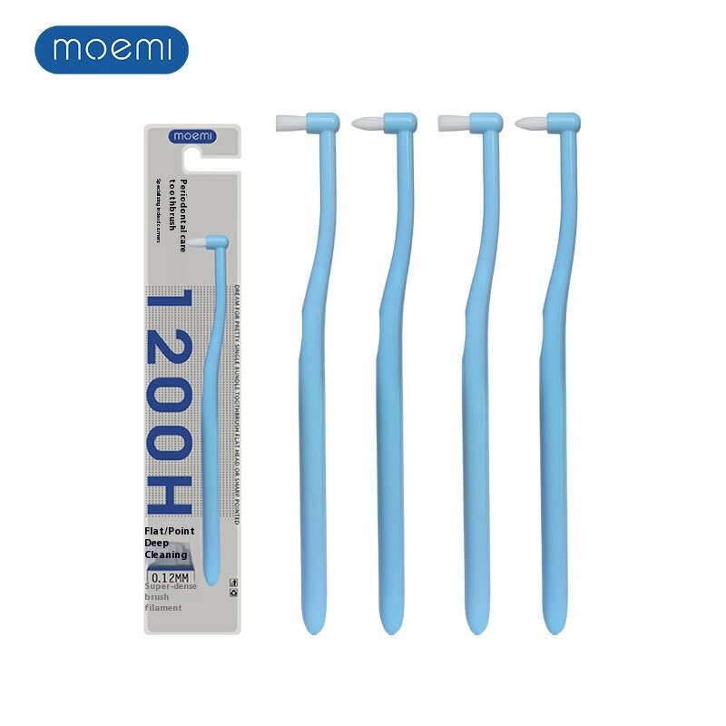 Pet Toothbrush - Manufacturer Mo-Emi Orthodontic Single Beam Flat Hard Hair Small Dog