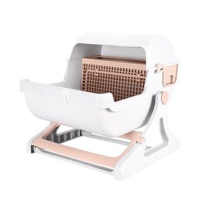 Cat Litter Box - Manufacturer Reversible Folding Semi-Automatic Easy Clean Plastic