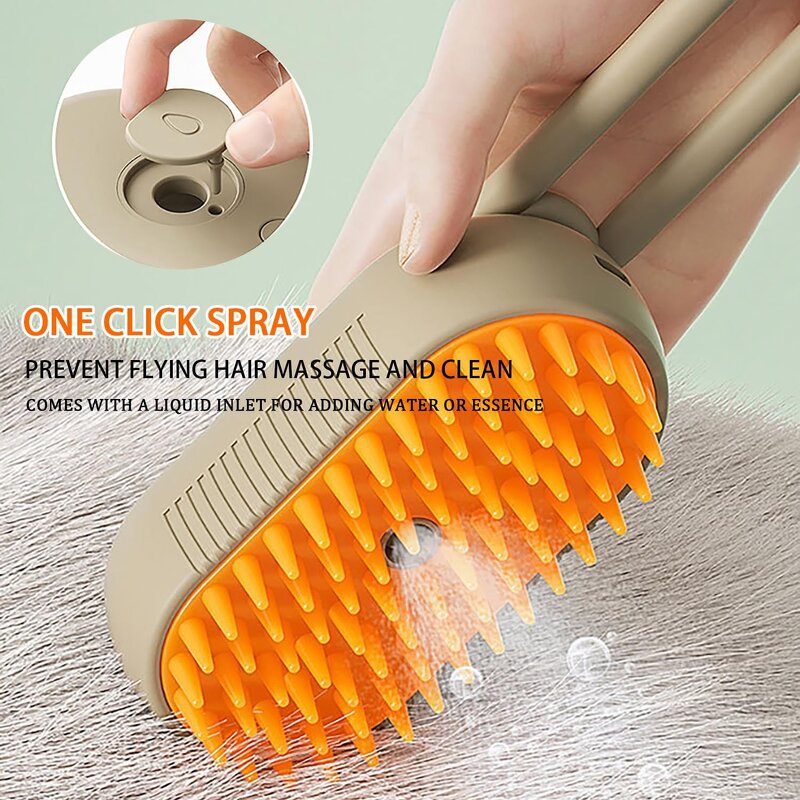 Pet Grooming Comb - Manufacturer 3-in-1 Self-Cleaning Steam Charge-Powered Dog Cat