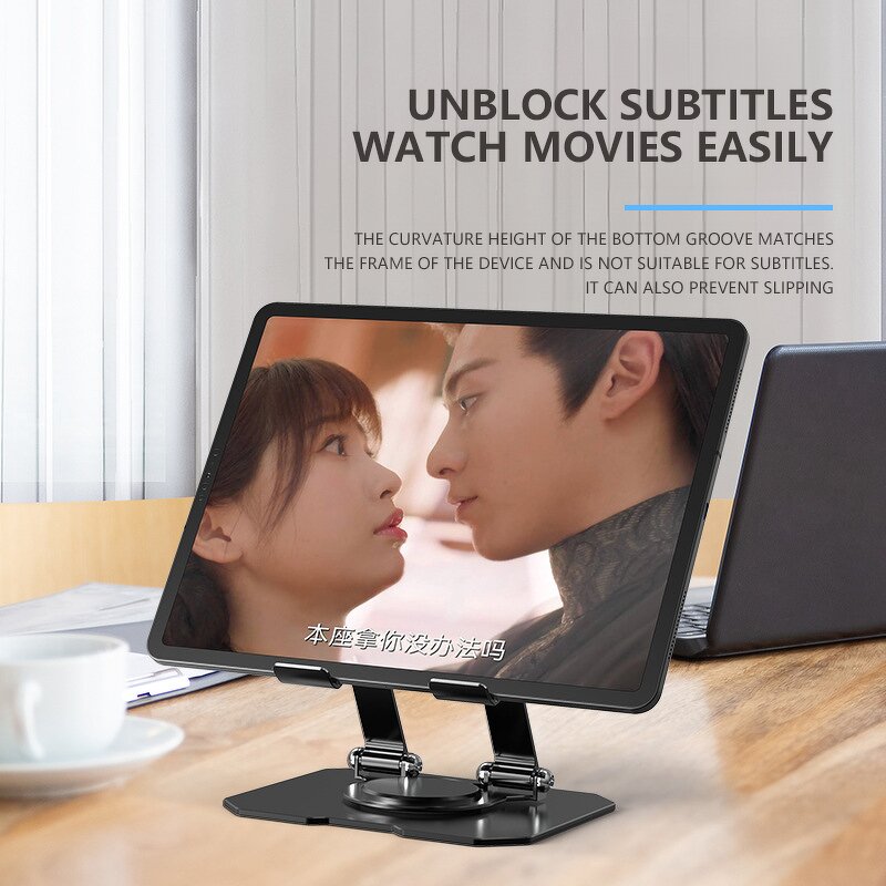 Tablet Stand - Manufacturer OEM Great Roc 360° Rotating 17 Inch Metal Riser Ergonomic