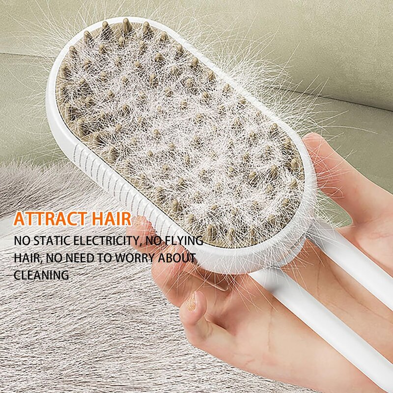 Pet Grooming Comb - Manufacturer 3-in-1 Self-Cleaning Steam Charge-Powered Dog Cat