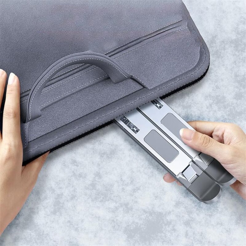 Laptop Stand - Manufacturer Aluminium Alloy 10-18in Triangle Hollow Stable Design