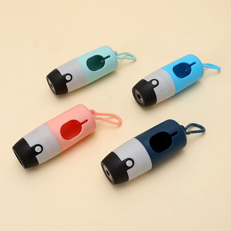 Poop Bag Dispenser - Manufacturer Portable LED Electric Light Eco-Friendly Plastic Dog