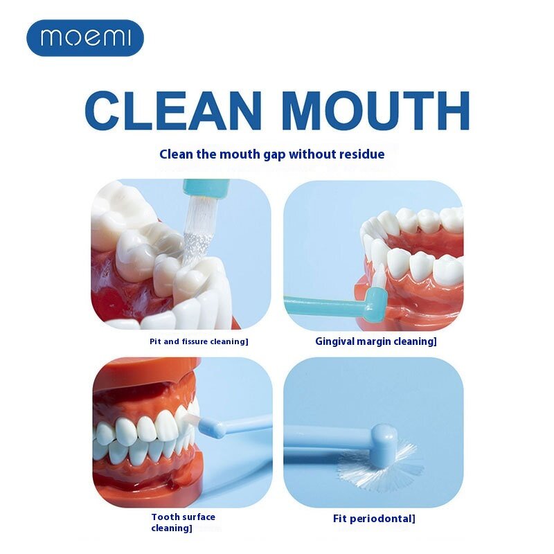Pet Toothbrush - Manufacturer Mo-Emi Orthodontic Single Beam Flat Hard Hair Small Dog