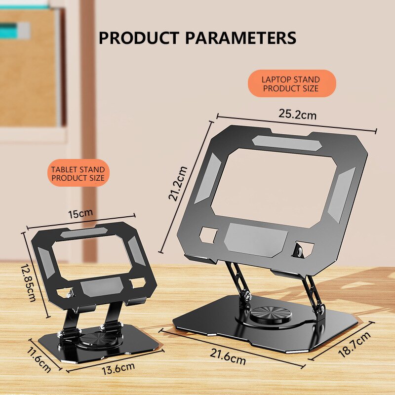Tablet Stand - Manufacturer OEM Great Roc 360° Rotating 17 Inch Metal Riser Ergonomic