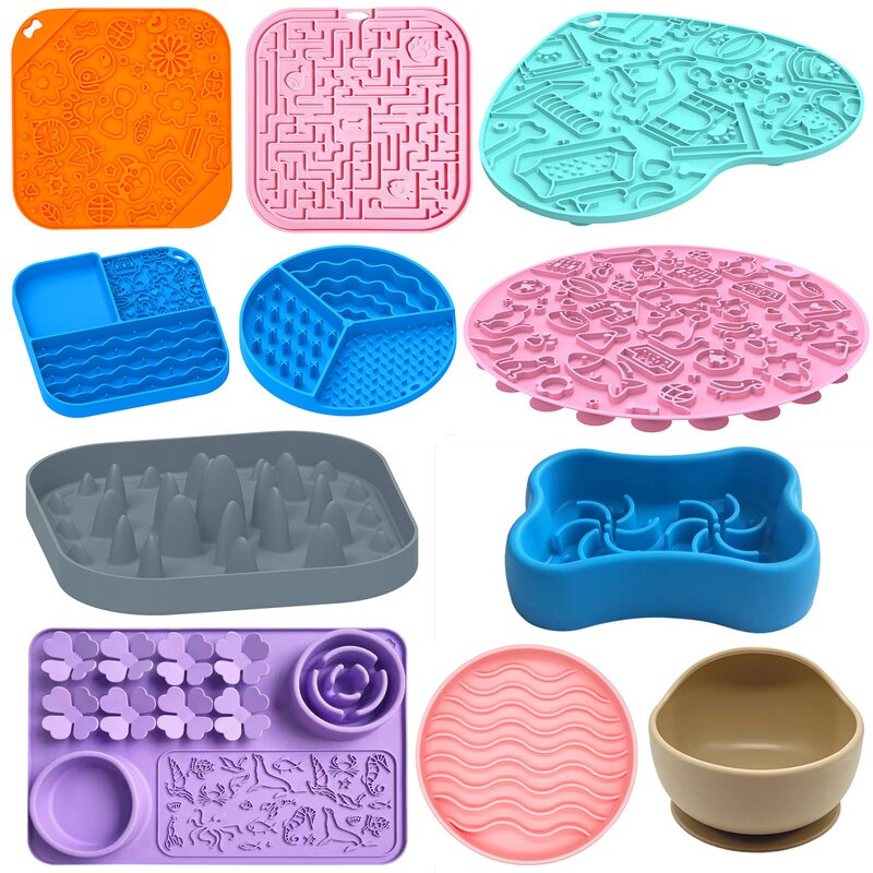 Pet Bowl - Manufacturer All-in-One Silicone Slow Food Lick Pad Cat Dog Drinking