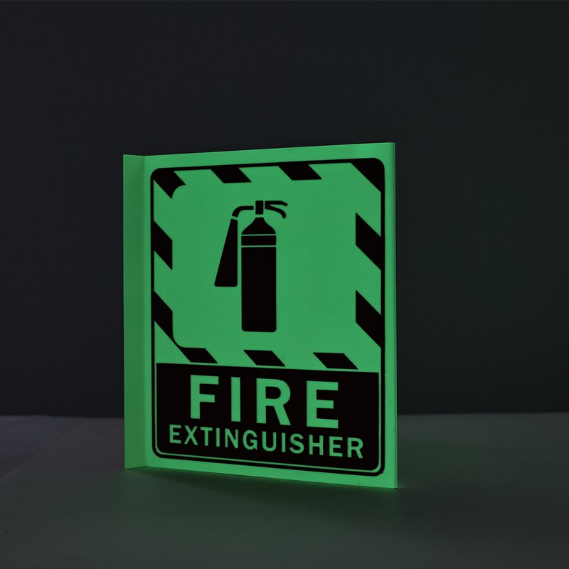 Fire Exit Sign Manufacturer - 3-Way Glow in the Dark PVC with 3M Adhesive