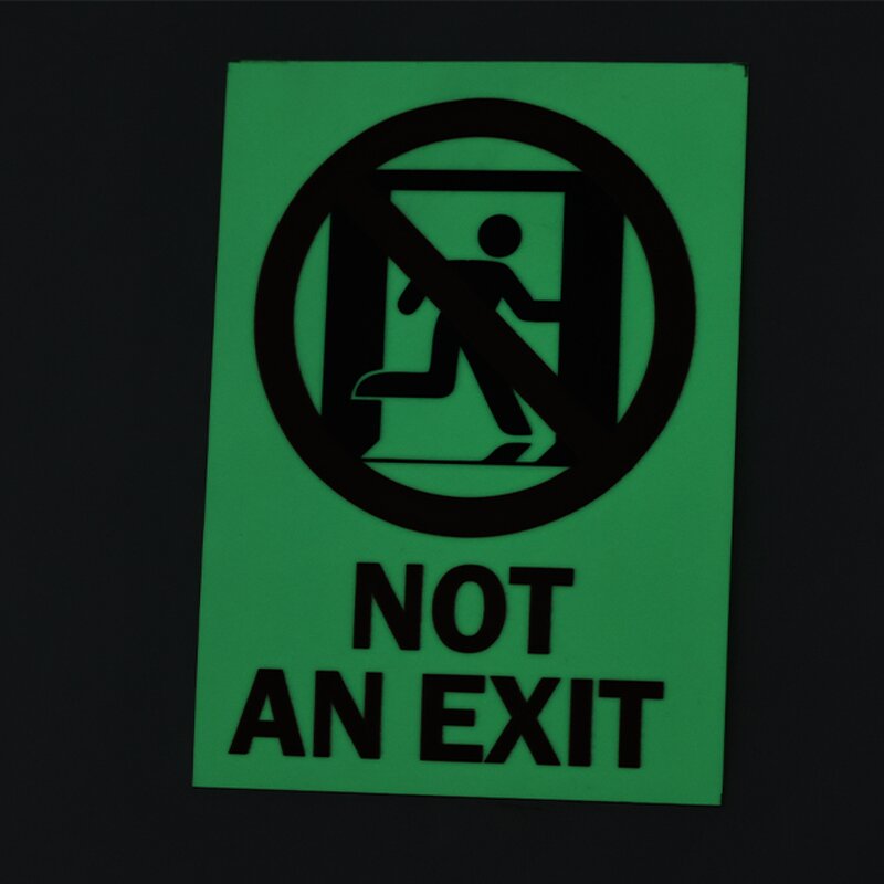 Exit Sign Manufacturer - Self-Adhesive Glow-in-the-Dark PVC 16mil Thick