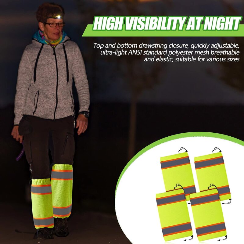 Leg Gaiters Manufacturer - Customizable Hi Vis Two Tone Reflective Polyester