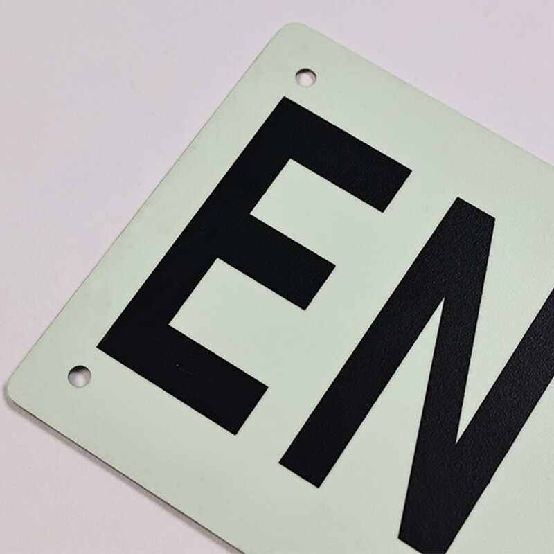 Exit Sign Manufacturer - Glow in the Dark Aluminum Photoluminescent Green