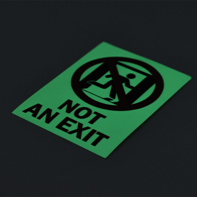 Exit Sign Manufacturer - Self-Adhesive Glow-in-the-Dark PVC 16mil Thick