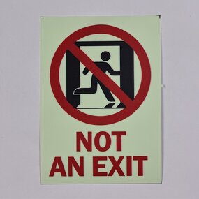 Exit Sign Manufacturer - Self-Adhesive Glow-in-the-Dark PVC 16mil Thick