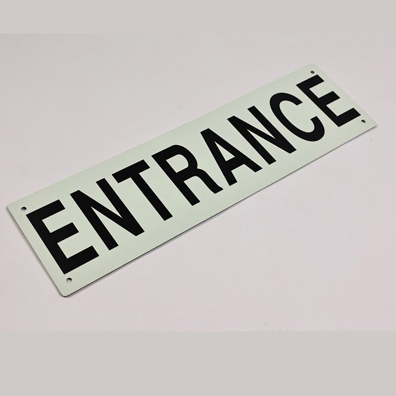 Exit Sign Manufacturer - Glow in the Dark Aluminum Photoluminescent Green