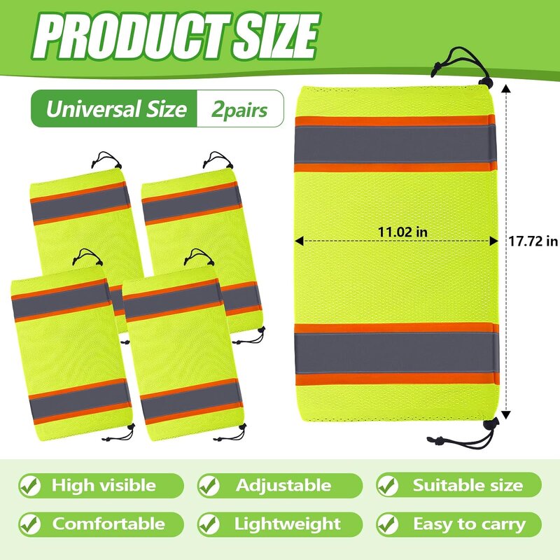Leg Gaiters Manufacturer - Customizable Hi Vis Two Tone Reflective Polyester