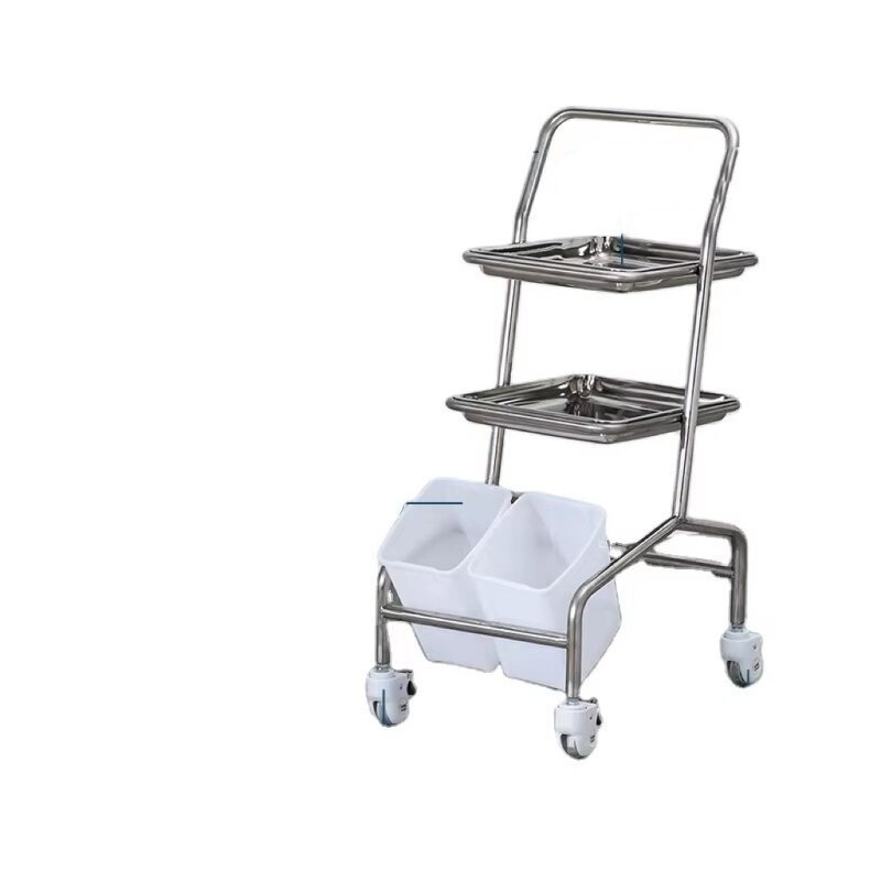 Dressing Trolley Manufacturer - Hospital Stainless Steel Three-layer