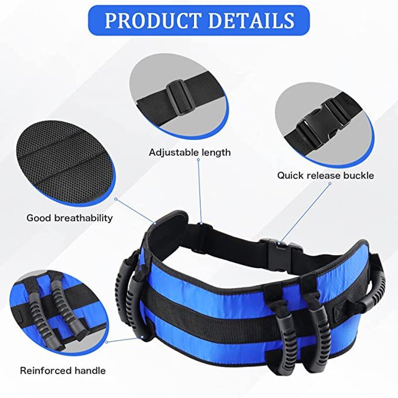 Gait Belt Manufacturer - Vinyl Custom Seniors Walking Assistance