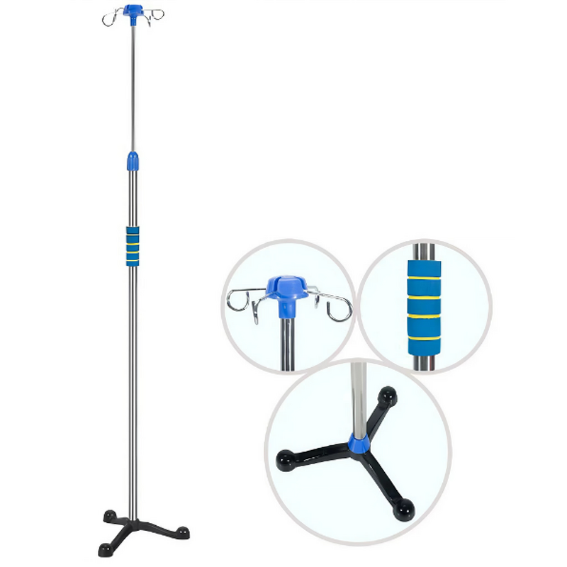 IV Pole Manufacturer - Stainless Steel Iron Movable Foldable Stand