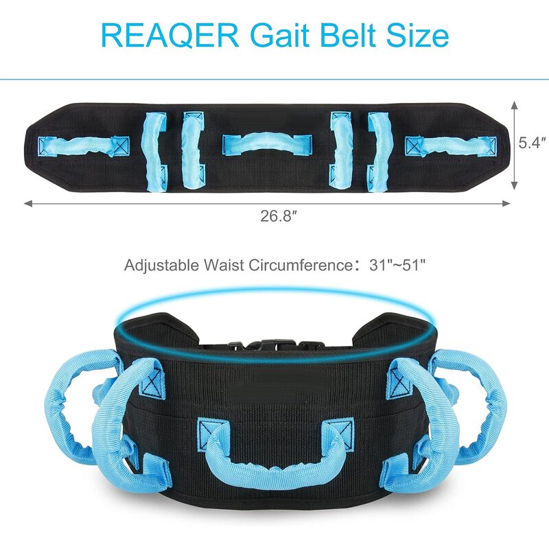 Gait Belt Manufacturer - Safety Patient Leg Loop Vinyl Therapy Strap