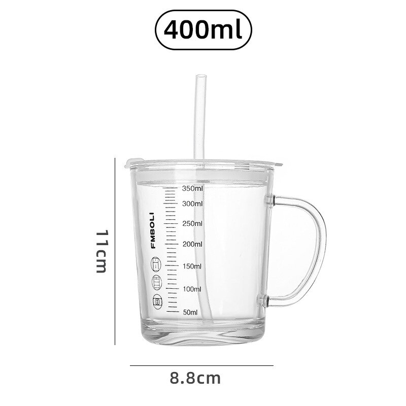 Milk Cup Manufacturer - 400ML Graduated Glass for Adults Elderly Care