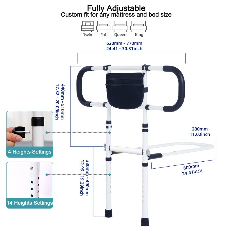 Bed Rail Manufacturer - Portable Adult Hospital Bed Railing