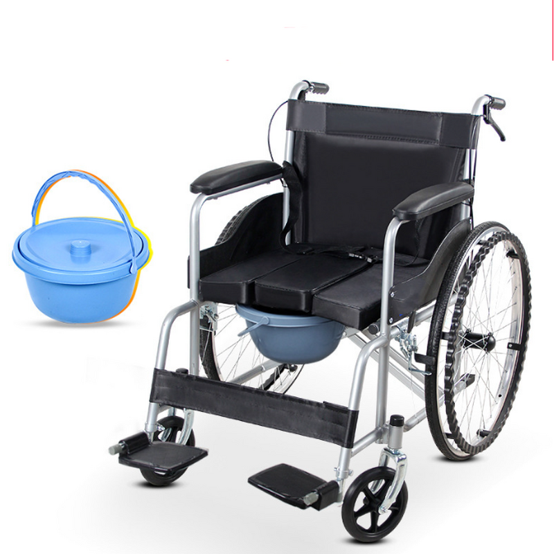 Wheelchair Manufacturer - Portable Manual Foldable Aluminium with Bedpan
