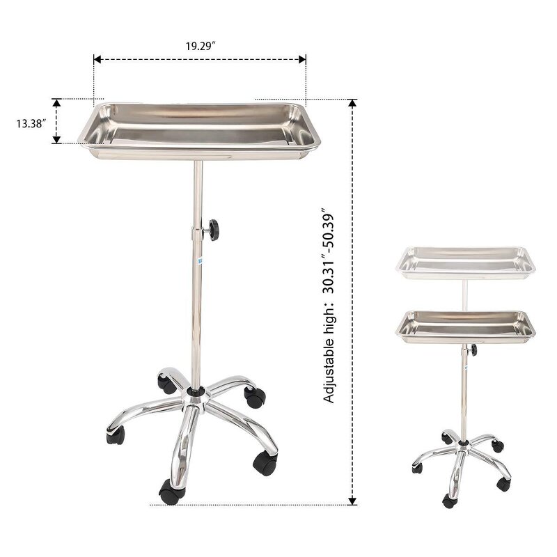 Instrument Cart Manufacturer - Movable Stainless Steel for Hair Salon
