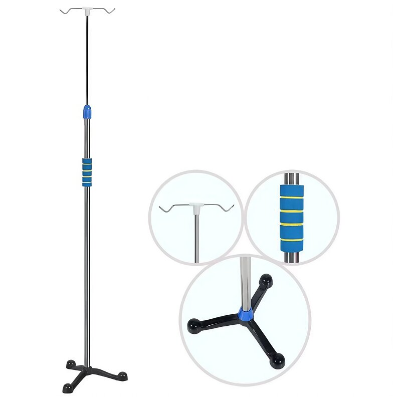 IV Pole Manufacturer - Stainless Steel Iron Movable Foldable Stand