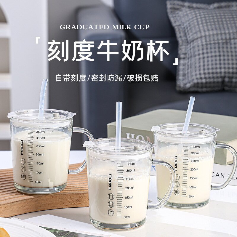 Milk Cup Manufacturer - 400ML Graduated Glass for Adults Elderly Care