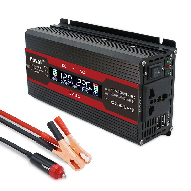 Power Inverter - Manufacturer 12V/24V to 110V/220V 1500W-2600W Pure Sine