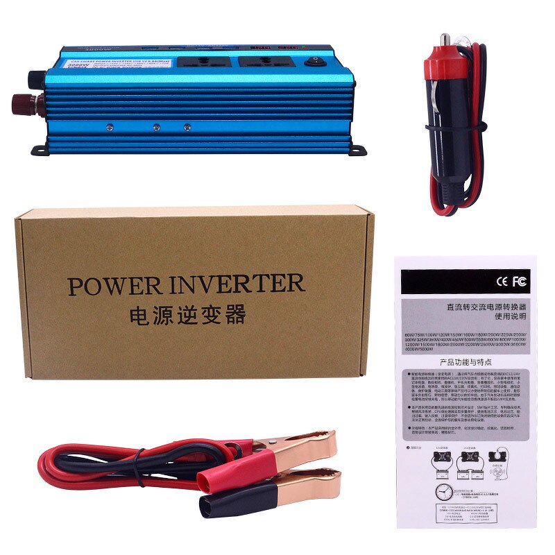 Power Inverter - Manufacturer 4000W-5000W 12V to 220V 4USB Solar Car