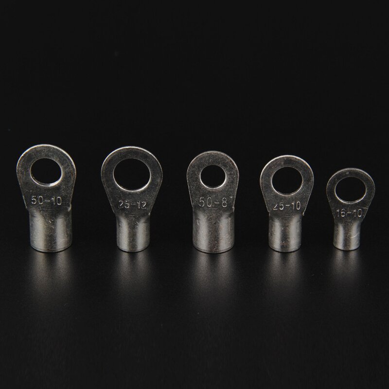 Cable Lug - Manufacturer 6.4mm Red Copper Round Spade Cold Pressing RNB8