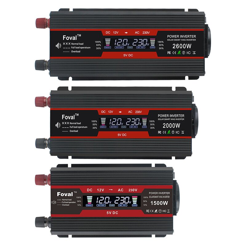 Power Inverter - Manufacturer 12V/24V to 110V/220V 1500W-2600W Pure Sine