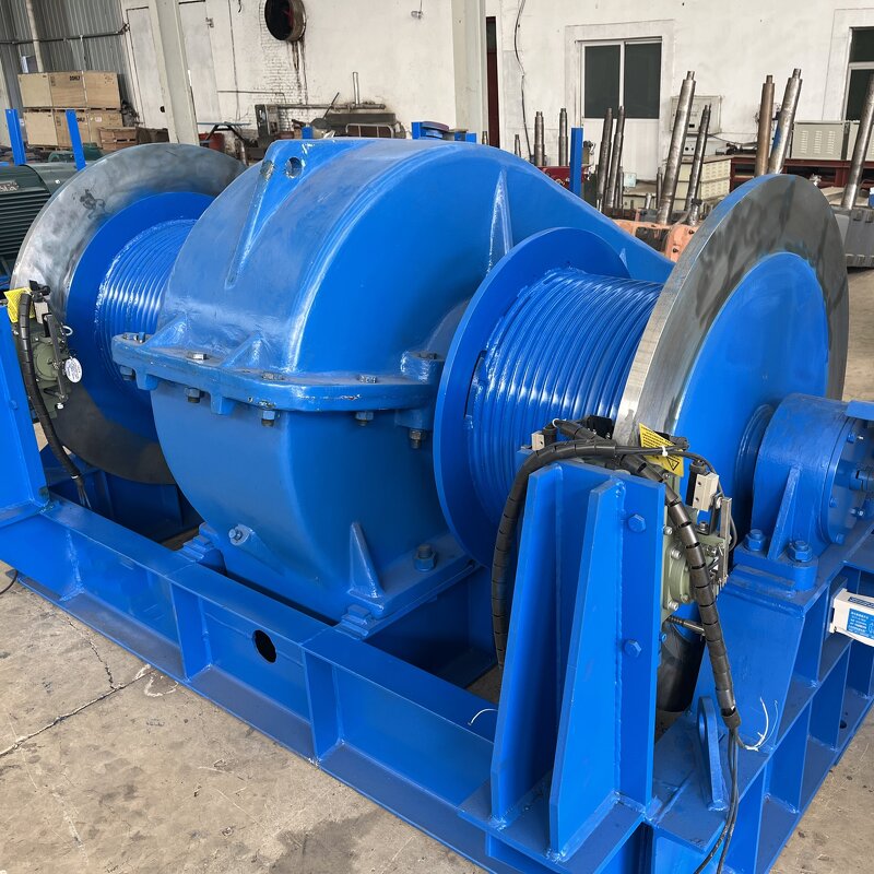 Electric Winch - Manufacturer Wire Rope Double Drum Material Loading Unloading