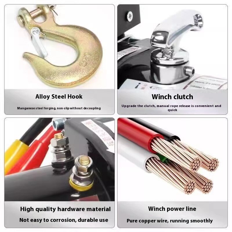 Electric Winch - Manufacturer 12V/24V Off-Road Boat Tractor Steel Wire Rope