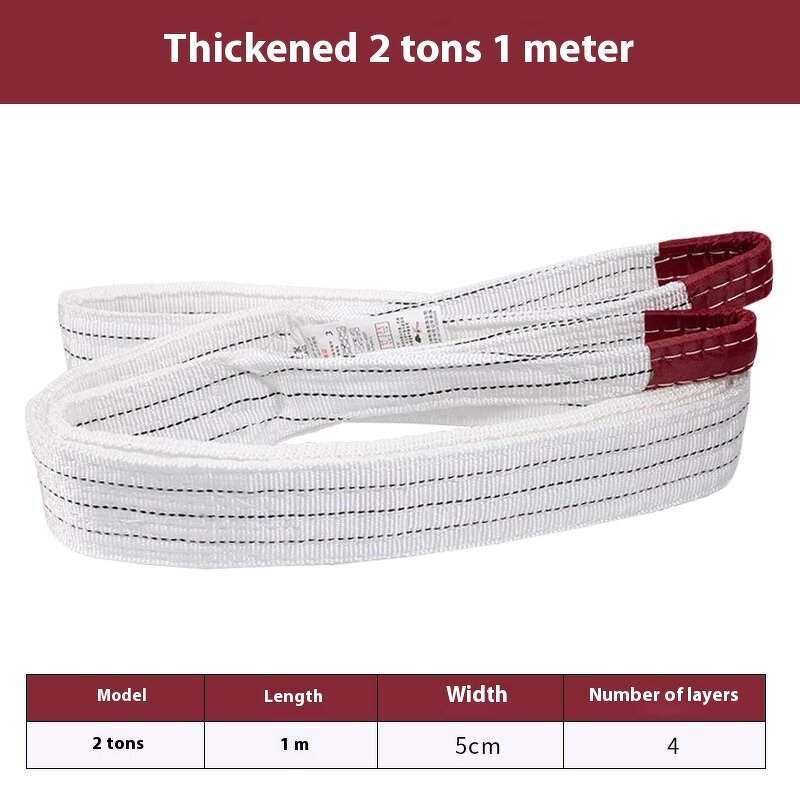 Webbing Sling - Manufacturer 2Ton White Polypropylene 3-10M Double Buckle Crane