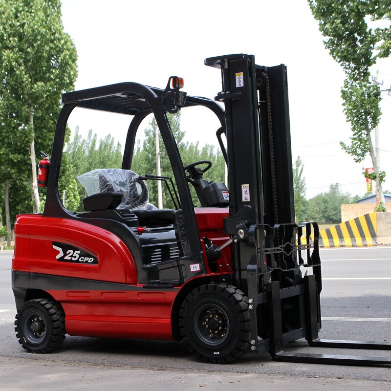 Electric Forklift - Manufacturer 1-2Ton Small Four-wheel Drive Hydraulic Stacking