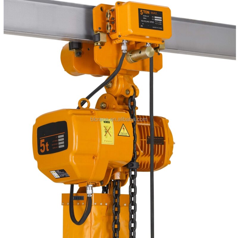 Electric Chain Hoist - Manufacturer 1-2Ton 380V/415V Single/Dual Speed Trolley